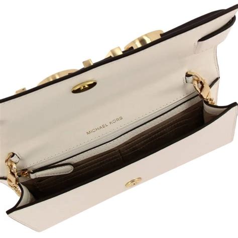 michael kors rode clutch|michael kors women's white clutch.